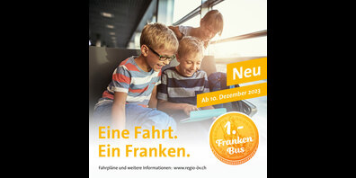 Mit einer Informationskampagne wird die Bevölkerung ab dem 30. November 2023 auf das attraktive Angebot aufmerksam gemacht. 