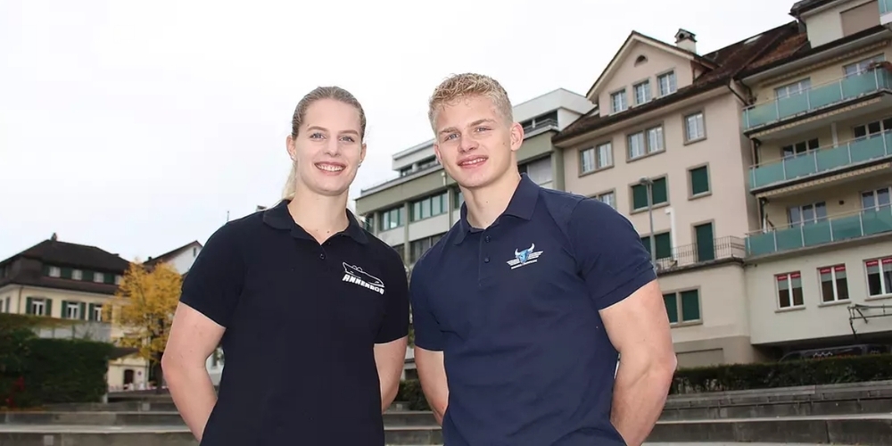 Führt eine erfolgreiche Familien-Tradition fort: Debora Annen (hier mit ihrem Bruder Tim, der ebenfalls Bob fährt).