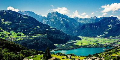Aussicht von Amden in Richtung Walensee.