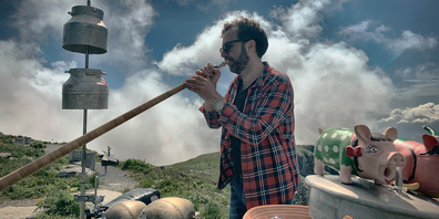 Enrico Lenzin, Schlagzeuger, Percussionist und Alphornbläser