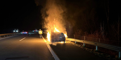 Das Auto stand bald in Vollbrand.