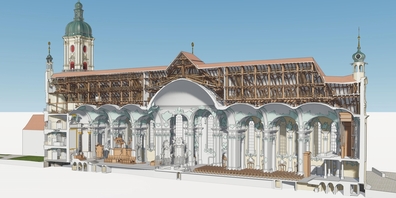 Die 3D-Modelle ermöglichen ganz neue Ansichten, wie die bereits ausgewerteten Daten bei der Kathedrale St.Gallen zeigen.