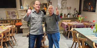Das Team von Gino Antonica (r.), Christoph Altorfer und Edi Huber (nicht auf dem Siegerfoto) setzte sich am Boccia-Startturnier 2024 durch.