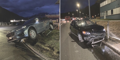 Nach der heftigen Kollision sind beide Unfallfahrzeuge schrottreif. Der Unfallverursacher (Auto l.) und die andere Lenkerin blieben unverletzt.