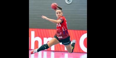 Eine Spielerin des HSC Kreuzlingen. Die Frauen spielen am Samstag im Egelsee.