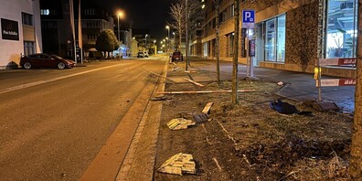 Signalisationen und Abschrankungen "abrasiert".