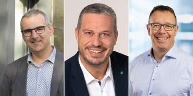 Fraktionspräsident Christian Jäger, Jens Jäger und Thomas Toldo (v.l.n.r.)