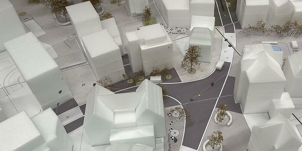 Das Modell zeigt, wie der Strassenraum im Zentrum Cham aufgewertet werden soll. (Symbolbild)