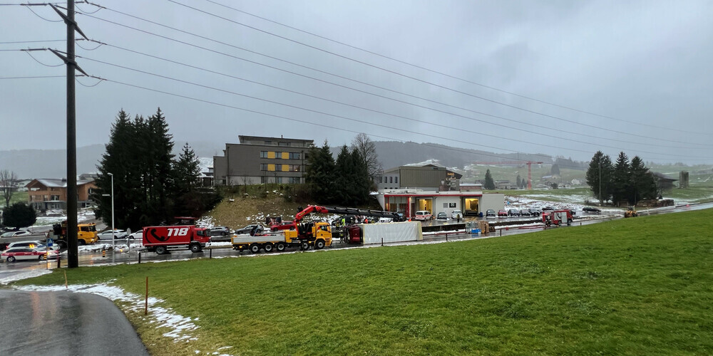 Die Unfallstelle an der Umfahrungsstrasse