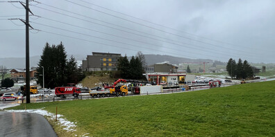 Die Unfallstelle an der Umfahrungsstrasse