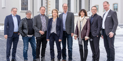 Johann Schuster, Felix Rütsche, Magnus Hächler, Sonja Gemeinder, Stefan Rosenblum, Trudy Cozzio, Hansueli Rechsteiner, Roman Giger (v.l.n.r.)