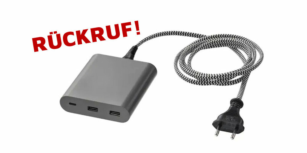 Benutzt du ein solches Ladegerät von IKEA? Dann solltest du prüfen, ob es zum betroffenen Typ gehört.