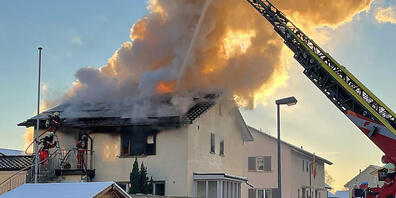 Das erste Stockwerk des Hauses stand in Vollbrand.