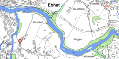 Oberer Steinenbach 2702 (roter Ring) mit Steinenbachweg.