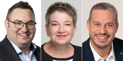 (v.l.) Die FDP-Kantonsräte Raphael Frei, Ruth Keller-Gätzi und Jens Jäger planen eine Interpellation zur Pädagogischen Hochschule St.Gallen (PHSG).