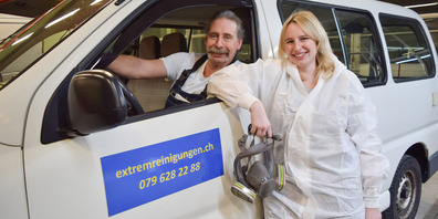 Nina und Alfred Schuppli nehmen sich der Reinigung von Leichenfundorten, Messiewohnungen und Tatorten an.