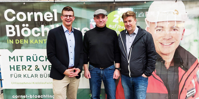 Mike Egger (links), Cornel Blöchlinger (Mitte), Christof Hartmann (rechts)
