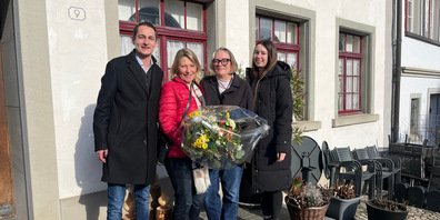 v.l.n.r.: Dominic Gubelmann, Dorothea Köppel, Pascale Perrino, Jana Federer