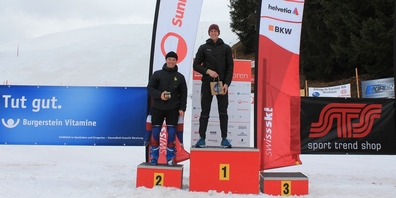 Der Skiclub Goldingen freut sich über den Riesenslalom-Podestplatz Yves Winklers (l.) in der U21.