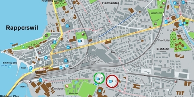 Wegen der Tournee-Vorbereitung des Circus Knie sind die Parkplätze im Umfeld der SGKB Arena (Nr. 7) in nächster Zeit grösstenteils besetzt.