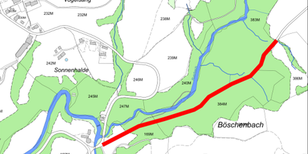 Plan Sicherheitsschlag Eggwald Böschenbach