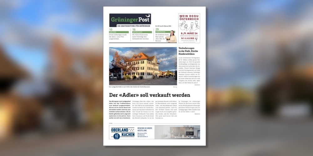 Die Grüninger Post Nr. 1 vom 23. Februar 2024