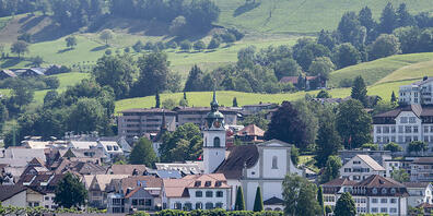 Das Dorfzentrum von Küssnacht SZ. (Archivaufnahme)