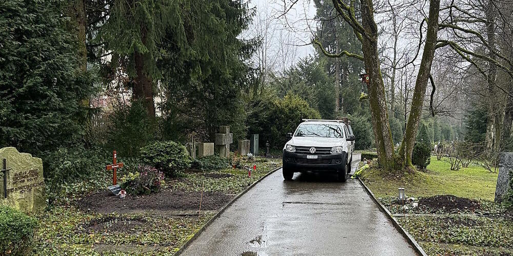 Der Unfall ereignete sich auf dem Ostfriedhof in St. Gallen.