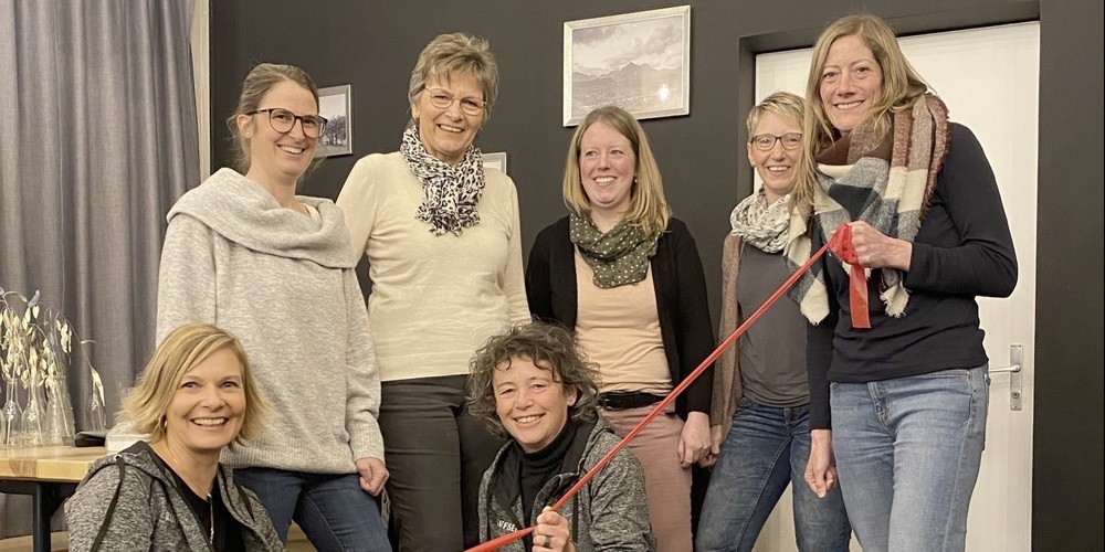Von links: Isabelle Dubois Schneider, Andrea Hofstetter, Claudia Breu, Rita Bollhalder, Anne Käthi Huser, Priska Bollhalder, Angelika Künzle