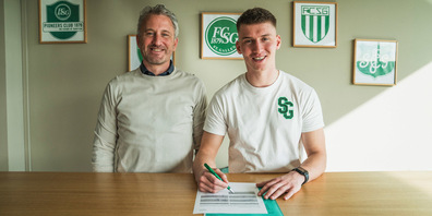 Roger Stilz (links) und Christian Witzig (rechts) bei der Vertragsunterzeichnung Ende Januar.