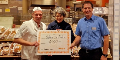 Die Stiftung zur Palme durfte eine weitere Spende von der Hausbäckerei Migros Pfäffikon entgegen nehmen.