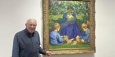 Eine seltene Gelegenheit: SVP-Doyen Christoph Blocher zeigt einige seiner Bilder aus seiner Privatsammlung in der Kirche Herrliberg.