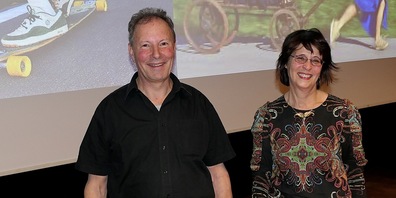 Niklaus Geiger und die Vortragende Renate Frank