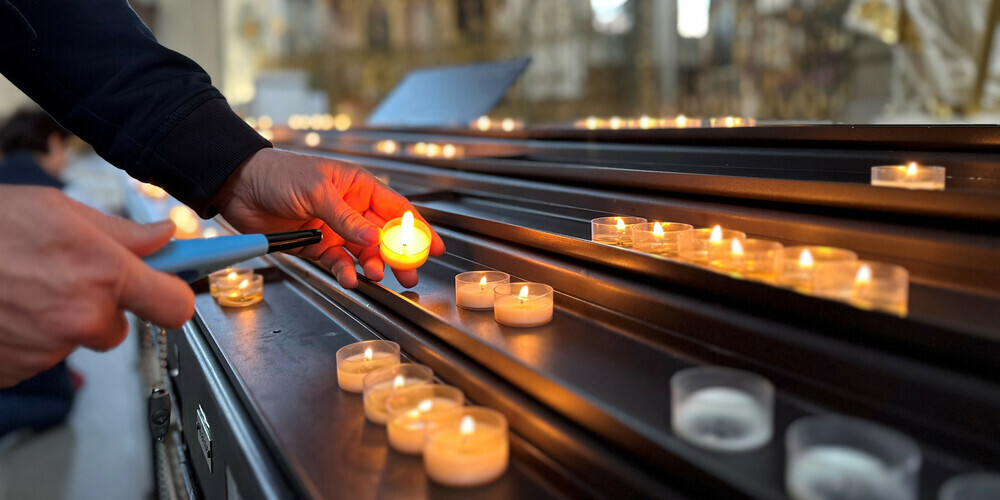 Noch nie wurden so viele Kerzli in der Kathedrale angezündet.