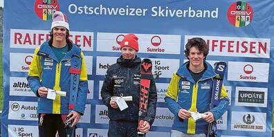 Valerio Baracchi in Malbun, 3. Rang im Riesenslalom