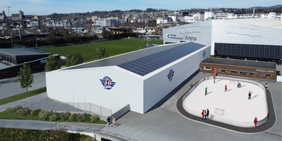  Die geplante Trainingshalle beim Eisstadion Lido