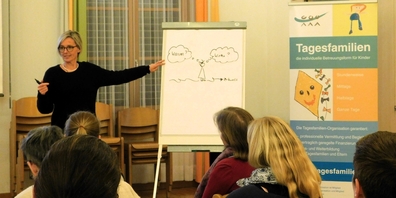 Herausforderungen im Tagesfamilienalltag meistern. Referentin Silvia Brunner-Knobel sprach über Streit – und den guten Umgang damit.