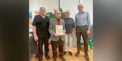 Hans Clavadetscher, Töni Heinz, Annemarie Spreitzer, Joos Sprecher.