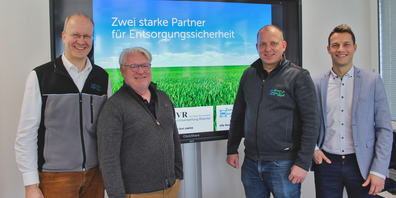 v.l.n.r.: Urs Brunner (Vorsitzender der Geschäftsleitung VfA), Boris Schedler (Geschäftsführer KVR Rheintal), Wladimir Wagner (Mitglied der Geschäftsleitung VfA) und Michael Dietrich (Messeleiter RHEMA)