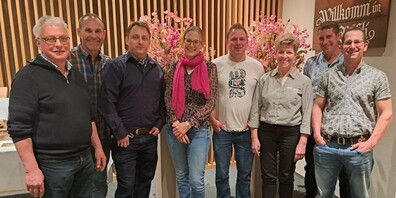 Der Verwaltungsrat der Landi Ganterschwil-Lütisburg mit der abtretenden Aktuarin Barbara Erni Kuhn in der Mitte. 