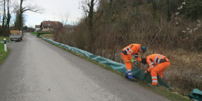 Duch den Zaun werden die Tiere daran gehindert, die Strasse frei zu überqueren.