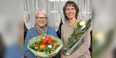 Die frühere Kassiererin Elsbeth Fosanelli (l.) und ihre Nachfolgerin Dorothé Scheurer.