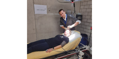 Thomas Weidinger verfügt an der Curling WM über eine prossionelle Ausstattung. 