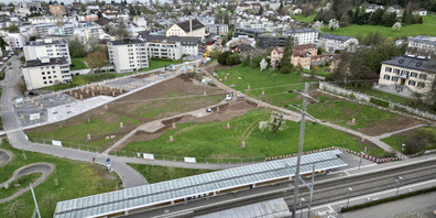 Der Grünfelspark kommt gut voran. Bilder von der Kalenderwoche 14  vom 4. April 2024