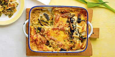 Leckere  vegetarische Lasagne mit Morcheln.
