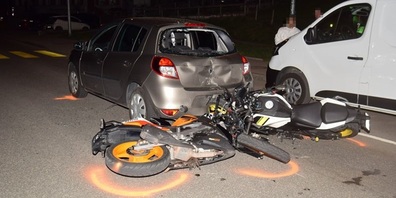 Unfallstelle in Bühler