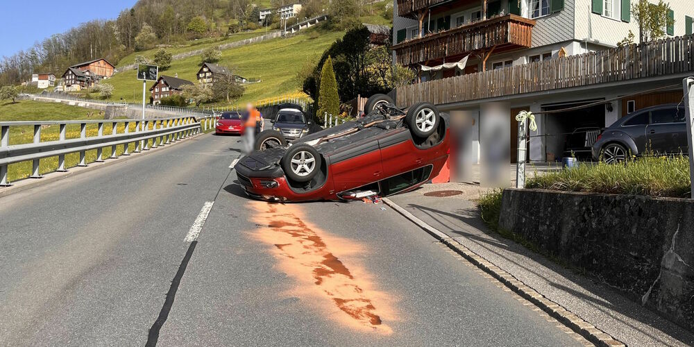 Die 63-jährige Fahrerin musste nach dem Crash ins Spital gebracht werden.