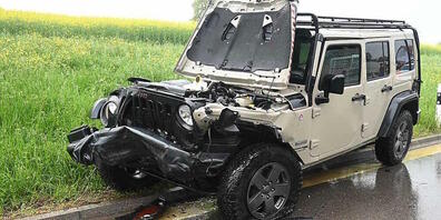 Bei der Frontalkollision verletzten sich zwei Personen leicht.