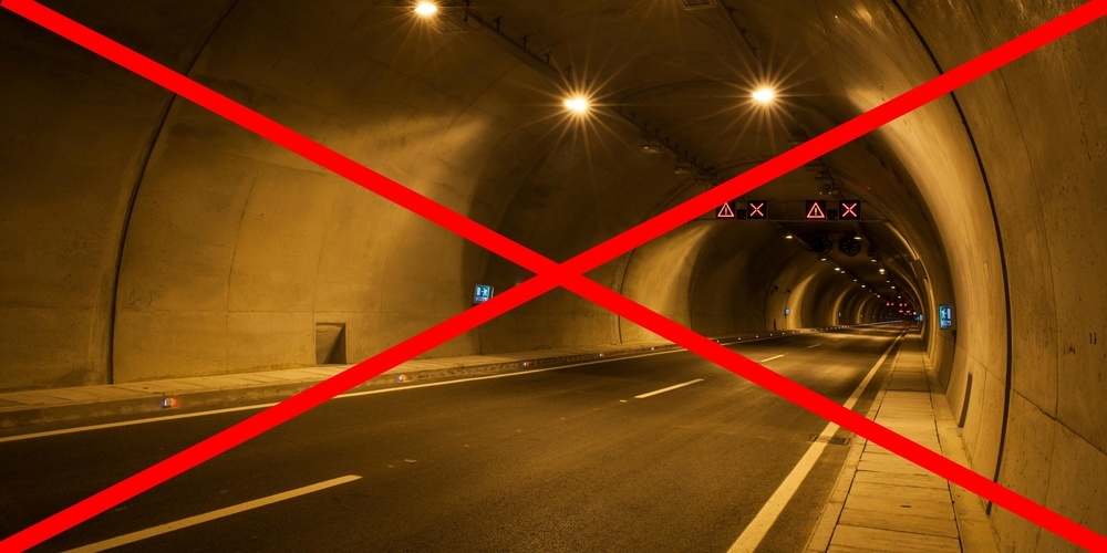 Der Tunnel wird für maximal 4 Nächte gesperrt. (Symbolbild)