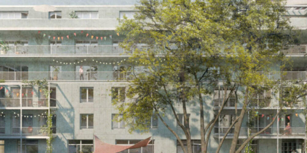 Der Neubau des Kinderheims Pilgerbrunnen soll den Brahmshof auch um Wohnungen erweitern. (Visualisierung)